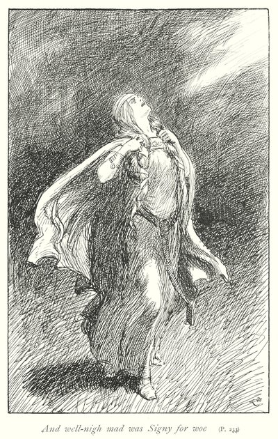 西格尼几乎为悲哀而疯狂（石版画） 作者 戈登·弗雷德里克（后）·布朗