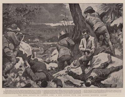 布尔攻击凯撒营地，一个带有边境步枪的热门角落 作者 Gordon Frederick Browne