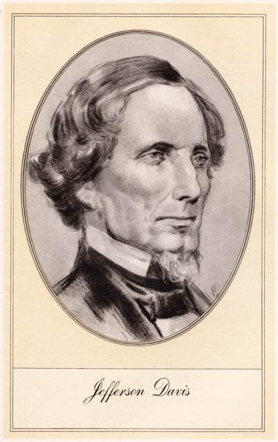 杰斐逊·戴维斯（Jefferson Davis），美国士兵和政治家，二十世纪初 作者 戈登·罗斯