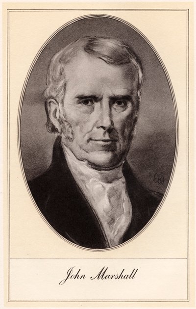 美国政治家和法学家约翰·马歇尔（John Marshall），二十世纪初。 作者 戈登·罗斯