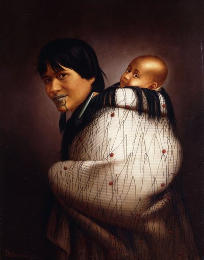 安娜·鲁彭（Ann Rupene）和孩子， 作者 戈特弗里德·林道尔