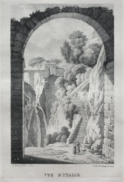 意大利，1820年。 作者 戈特弗里德（Gottfried）或戈德弗罗伊（Godefroy Engelmann）