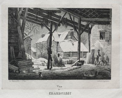 Chamboissy的景色，1820年。 作者 戈特弗里德（Gottfried）或戈德弗罗伊（Godefroy Engelmann）