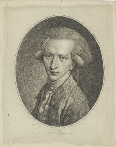 奥古斯特·哥特利布·迈斯纳（1753-1807）的肖像，c。 1800。 作者 Gottlieb Friedrich Riedel