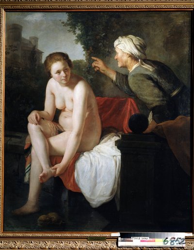 弗林克（Govert Flinck，或 Govaert Flinck）（1615-1660 年）的画作 "沐浴拔示巴"，布面油画。俄罗斯图拉国家博物馆。 作者 戈瓦特·弗林克