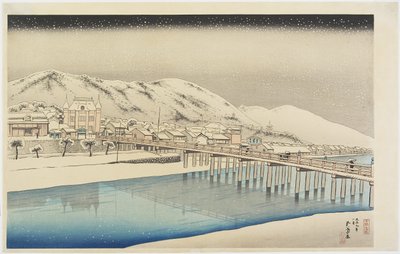 1920年1月在京都的Sanjo_大桥 作者 桥口吾代