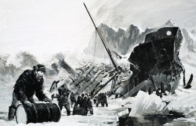冰川上的不明船只残骸 作者 格雷厄姆·科顿