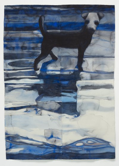 玩具狗，2025 年（水彩画） 作者 