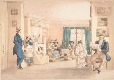 沃里克郡哈顿的一个内部，1820-30年。 作者 博士的孙女塞缪尔·帕尔