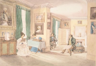 沃里克郡哈顿的一个内部，1820-30年。 作者 博士的孙女塞缪尔·帕尔