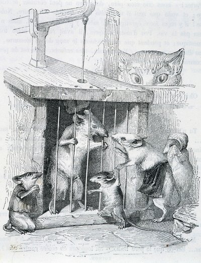 被困的老鼠被她撕裂的家庭包围着--作者：格兰德维尔 作者 格兰维尔