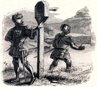 两个冒险家和护身符 - 拉封丹的寓言故事 作者 格兰维尔