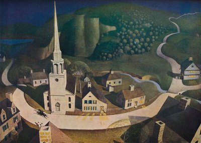 保罗·里维尔（Paul Revere）的午夜骑行，1931年，1943年。 作者 格兰特·伍德
