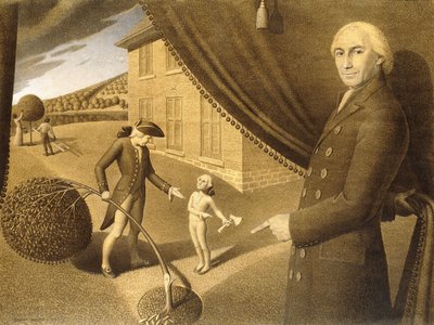 帕森·韦姆斯的卡通片”寓言，1939年 作者 格兰特·伍德