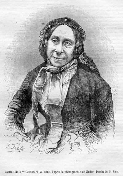 Marceline Desbordes Valmore肖像坟墓 作者 “Gérard” d'aprèsGeorges Fath d'aprèsNadar
