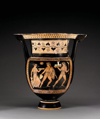 普利亚红花柱状krater，归属于Letet组，约前370-360年 作者 希腊文