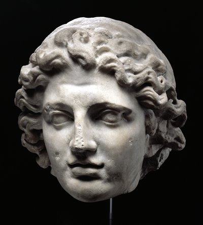 亚历山大大帝的巨头（公元前356-323）（大理石） 作者 Greek