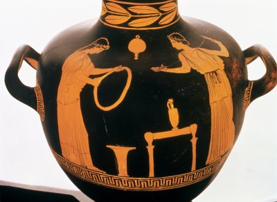 阁楼红图Hydria（陶器）的细节 作者 Greek