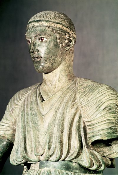 德尔福战车的细节，公元前470年铜牌也见161526 作者 Greek