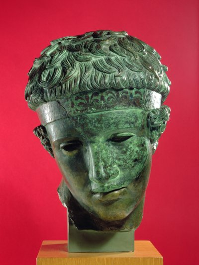 &39;Diadoumenos&39;头（青铜） 作者 Greek