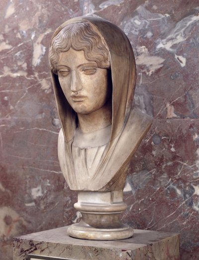 被称为Miletos的Aspasia（大理石）的女人的头 作者 Greek