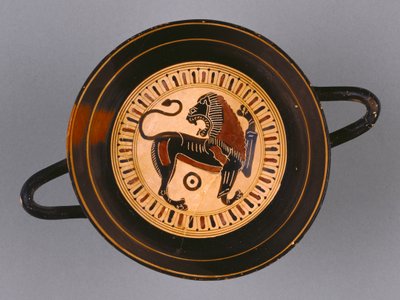 Laconian Black-Figure Kylix归功于亨特画家，公元前540年（兵马俑） 作者 希腊文