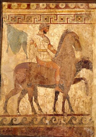 马的战士，殡葬绘画 作者 Greek
