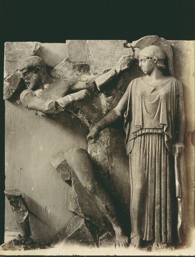 赫拉克勒斯的劳动，奥林匹亚宙斯神庙的墙面，公元前 470-457 年（大理石） 作者 Greek