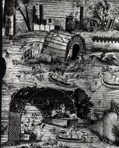 尼罗河马赛克，详细描绘了农民生活的场景（马赛克） 作者 希腊文