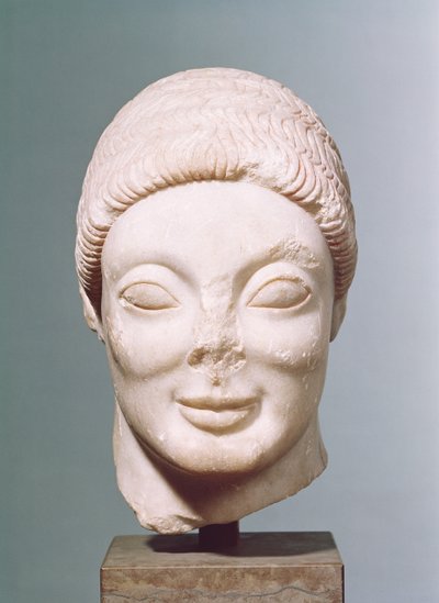 &39;The Rayet Head&39;，阁楼，来自Dipylon，公元前530年（大理石） 作者 Greek