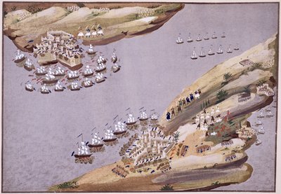 克里特岛和萨摩斯群岛的战斗，由希腊独立战争画报史上的第23号板块由Makryjannis将军 作者 希腊学派