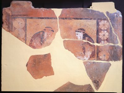 雅典国王潘迪昂的女儿，约公元前 630 年，希腊特莫斯阿波罗神庙出土的彩绘赤陶元宝，希腊文明，公元前 7 世纪 作者 希腊学派