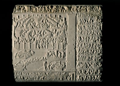 希腊艺术：特洛伊战争。Tabula Iliaca，带有特洛伊循环浮雕，伴有... 作者 希腊学派