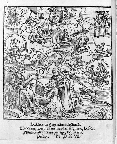 文科：Trivium 和 Quadrivium - Gregor Reisch（1467-1525）的“玛格丽塔哲学”。 包 作者 格里戈里斯