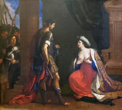 克利奥帕特拉在屋大维之前 作者 Guercino (1591 1666)