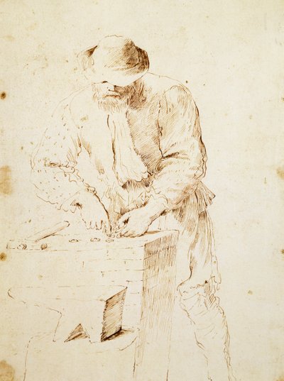 硬币矿工，乔瓦尼-弗朗切斯科-巴尔比耶里（1591-1666）的作品，绘画，意大利 作者 格尔奇诺