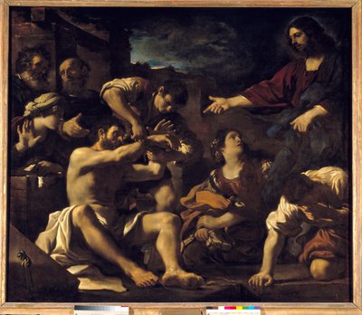 拉撒路的复活。 Giovanni Francesco Barbieri Guerchin dit Il Guercino (1591-1666) 的绘画。 1619 日 2.01x2.33 米 作者 格尔奇诺