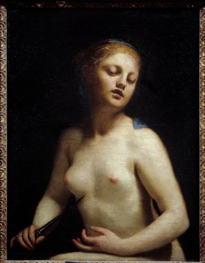 卢克丽斯之死 卢克丽斯（Lucrezia，Lucretia，罗马女士）是其表弟塞克斯图斯-塔昆（Tarquin the Superb的儿子）的暴力受害者。卢克丽斯派人去找她的父亲和丈夫（科拉蒂纳斯），并与卢修斯-朱尼乌斯-布鲁图斯（Lucius Junius Brutus）一起到达，他是卢修斯-塔昆的堂兄。 作者 圭多·卡尼亚奇