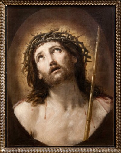 基督与芦苇》，又名《Ecce Homo》，约 1639-40 年（布面油画） 作者 吉多·雷尼（Guido Reni）