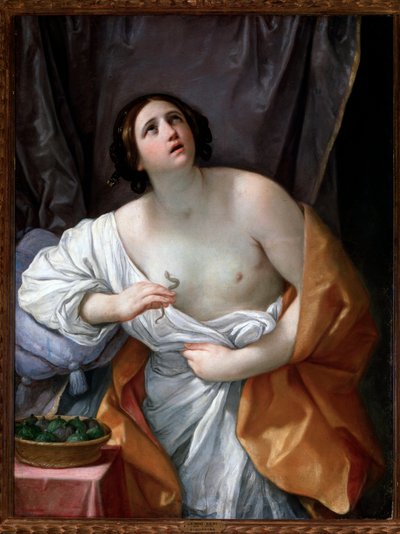 克利奥帕特拉的自杀 - 布面油画 作者 Guido Reni