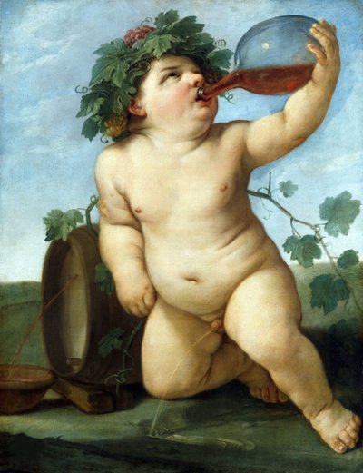 饮酒的巴克斯男孩，约1623年。 作者 吉多·雷尼（Guido Reni）