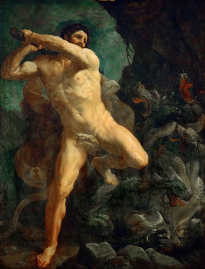 赫拉克勒斯（Hercules）杀死莱纳（Lerna）的九头蛇（Hydra），1620年至1621年。 作者 吉多·雷尼（Guido Reni）