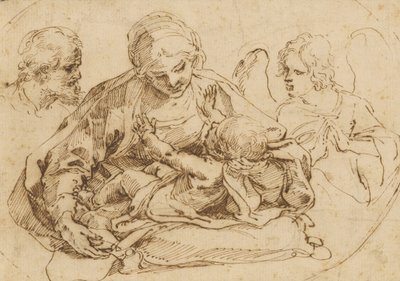 神圣家庭与天使 作者 吉多·雷尼（Guido Reni）