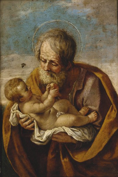 约瑟夫和基督的孩子在他的怀里 作者 吉多·雷尼（Guido Reni）
