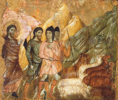 陛下》，圭多-达-锡耶纳（约1230-约1290），详图。意大利锡耶纳公共宫（市政厅）的柱子大厅 作者 吉多·达·锡耶纳（Guido da Siena）