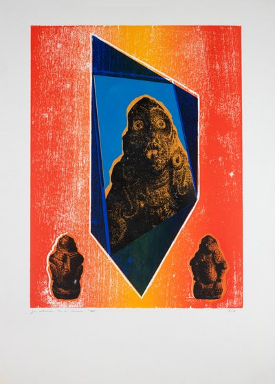 隐形房间Nº9，白色，2019（木刻和丝网版画） 作者 吉尔赫姆·庞特斯（Guilherme Pontes）