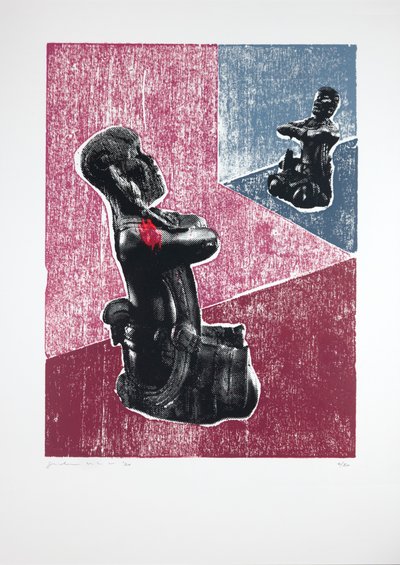 隐形房间 nº7，自大狂，2019（木刻和丝网版画） 作者 吉尔赫姆·庞特斯（Guilherme Pontes）