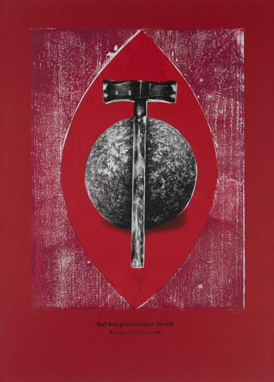 在有福之岛，查拉图斯特拉如是说，2024 年（木刻和丝网版画） 作者 吉尔赫姆·庞特斯（Guilherme Pontes）