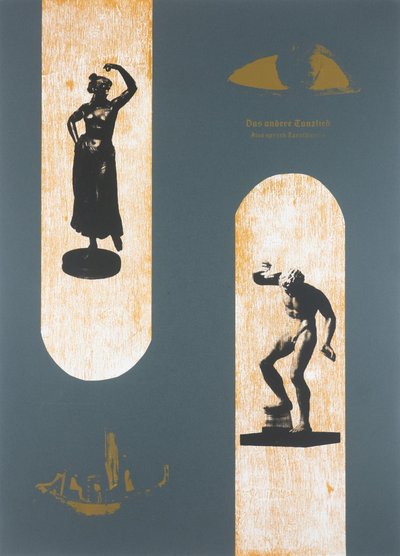 另一支舞曲》，《查拉图斯特拉如是说》，2025 年（木刻和丝网版画） 作者 吉尔赫姆·庞特斯（Guilherme Pontes）