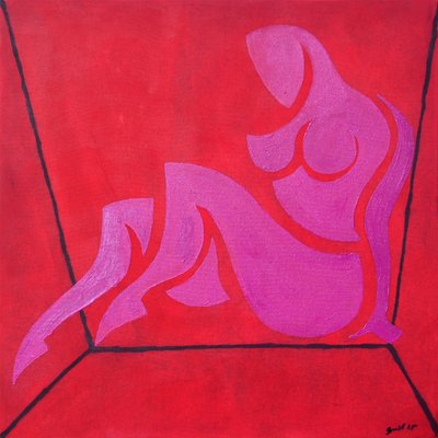 立体空间人物研究》，2015 年（布面油画） 作者 吉尔赫姆·庞特斯（Guilherme Pontes）
